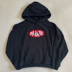 Black Hoodie with Red Logo